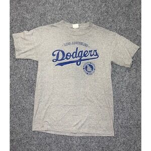 Lee Sport Los Angeles Dodgers Gray Blue Shirt Major League Baseball MLB Large